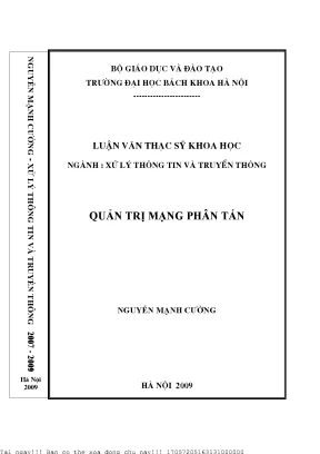 Quản trị mạng phân tán