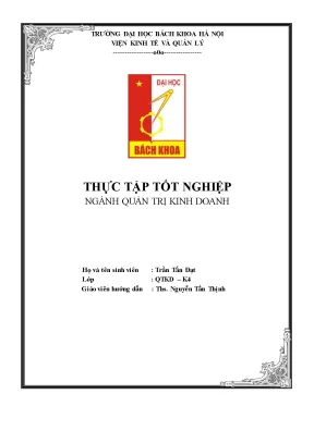 Thực tập tốt nghiệp phân tích và đề xuất biện pháp nâng cao hiệu quả sản xuất kinh doanh tại công tytnhh may xuất khẩu việt thành
