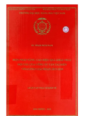 Biện pháp nâng cao hiệu quả khai thác đội tàu của công ty vận tải biển vinalines giai đoạn 2015 2020