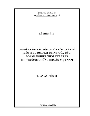 Nghiên cứu tác động của vốn trí tuệ đến hiệu quả tài chính của các doanh nghiệp niêm yết trên thị trường chứng khoán việt nam
