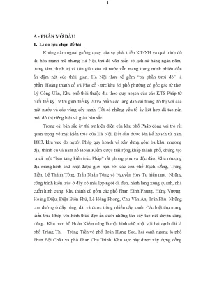 Nhận dạng phong cách kiến trúc biệt thự thời pháp thuộc ở hà nội nhằm bảo tồn và phát huy giá trị