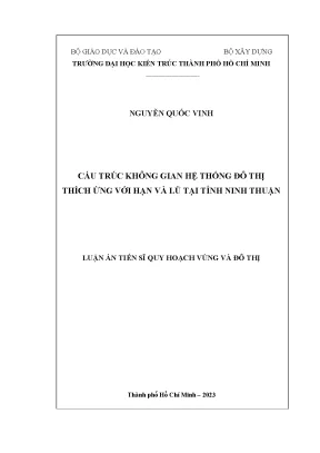 Luận án cấu trúc không gian hệ thống đô thị thích ứng với hạn và lũ tại tỉnh ninh thuận