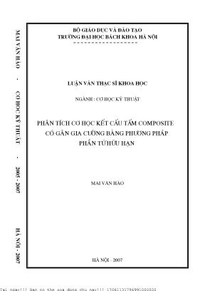 Phân tíh ơ họ kết ấu tấm omposite ó gân gia ường bằng phương pháp phần tử hữu hạn