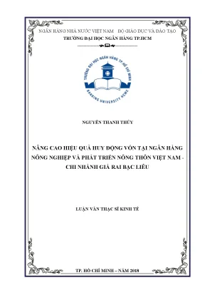 Nâng cao hiệu quả huy động vốn tại ngân hàng nông nghiệp và phát triển nông thôn việt nam chi nhánh giá rai bạc liêu