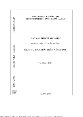 Dịh vụ tích hợp trên nền ip ims