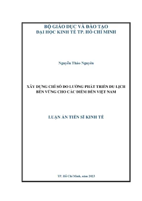 Xây dựng chỉ số đo lường phát triển du lịch bền vững cho các điểm đến việt nam