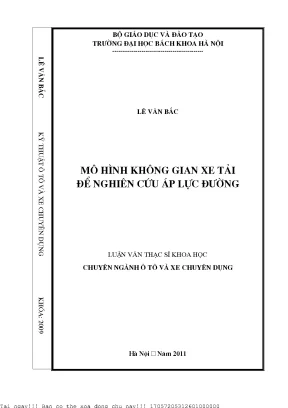 Mô hình không gian xe tải để nghiên ứu áp lự ủa nó với đường