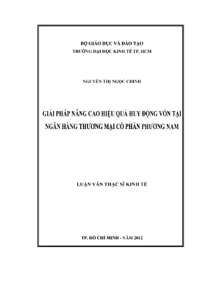 Luận văn thạc sĩ giải pháp nâng cao hiệu quả huy động vốn tại ngân hàng thương mại cổ phần phương nam