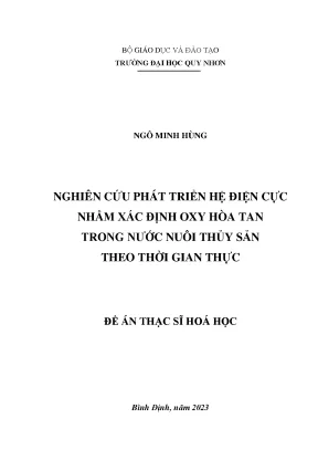 Nghiên cứu phát triển hệ điện cực nhằm xác định oxy hòa tan trong nước nuôi thủy sản theo thời gian thực