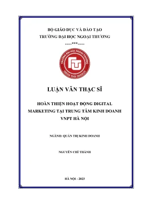 Hoàn thiện hoạt động digital marketing tại trung tâm kinh doanh vnpt hà nội