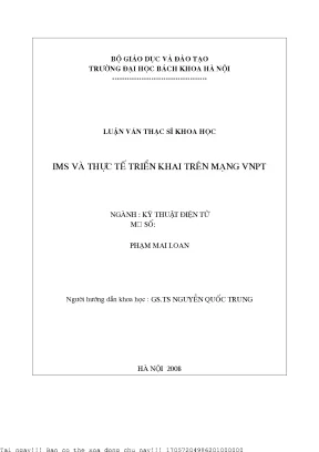 Ims và đề xuất phương án triển khai trên mạng vnpt