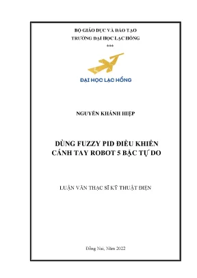Dùng fuzzy pid điều khiển cánh tay robot 5 bậc tự do