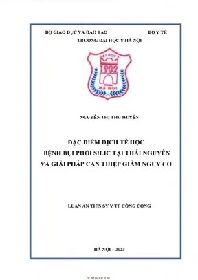 Đặc điểm dịch tễ học bệnh bụi phổi silic tại thái nguyên và giải pháp can thiệp giảm nguy cơ