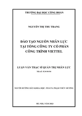 Đào tạo nguồn nhân lực tại tổng công ty cổ phần công trình viettel