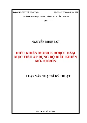 Điều khiển mobile robot bám mục tiêu áp dụng bộ điều khiển mờ nơron