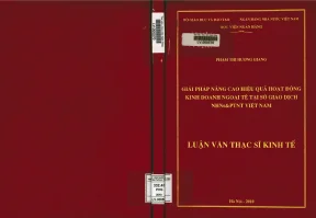 Giải pháp nâng cao hiệu quả hoạt động kinh doanh ngoại tệ tại sở giao dịch ngân hàng nông nghiệp và phát triển nông thôn việt nam