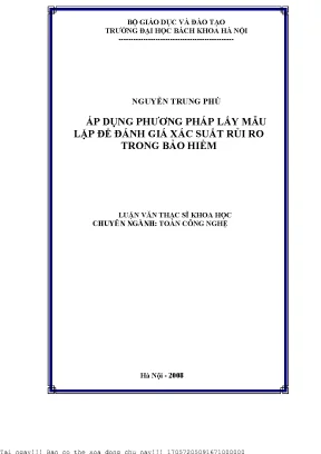 Áp dụng phương pháp lấy mẫu lặp để đánh giá xá suất rủi ro trong bảo hiểm