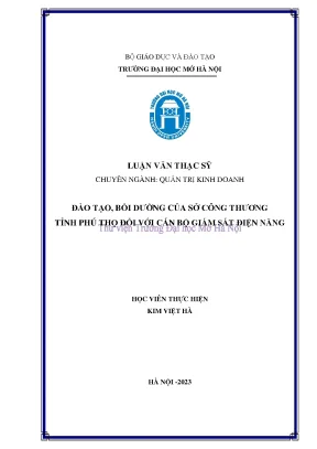 Đào tạo bồi dưỡng của sở công thương tỉnh phú thọ đối với cán bộ giám sát điện năng