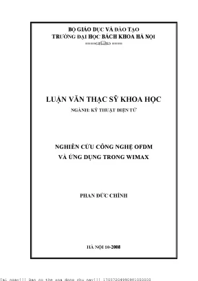 Nghiên ứu công nghệ ofdm và ứng dụng trong wimax