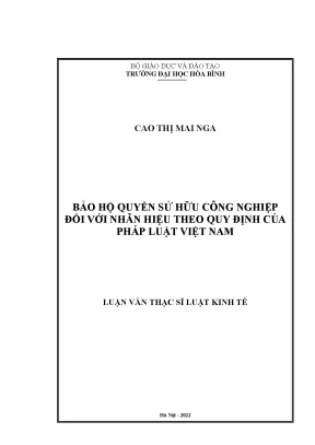 Bảo hộ quyền sở hữu công nghiệp đối với nhãn hiệu theo quy định của pháp luật việt nam