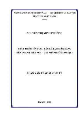 Phát triển tín dụng bán lẻ tại ngân hàng liên doanh việt nga chi nhánh sở giao dịch