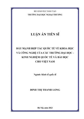 Đẩy mạnh hợp tác quốc tế về khoa học và công nghệ của các trường đại học kinh nghiệm quốc tế và bài học cho việt nam compressed
