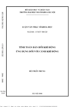Tính toán đàn hồi khí động ứng dụng đối với ánh khí động