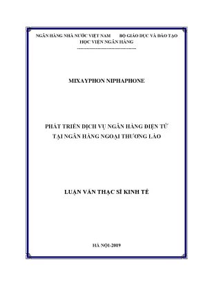 Phát triển dịch vụ ngân hàng điện tử tại ngân hàng ngoại thương lào