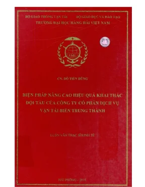 Biện pháp nâng cao hiệu quả khai thác đội tàu của công ty cổ phần dịch vụ vận tải biển trung thành
