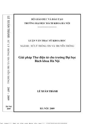 Giải pháp thư điện tử ho trường đại học bách khoa hà nội