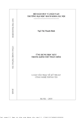Ứng dụng họ máy trong kiểm thử phần mềm