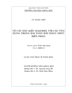 Vẽ các dãy kiểu halpern với các ứng dụng trong các bài toán bất đẳng thức biến phân