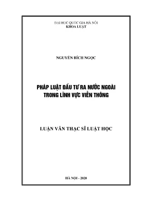 Pháp luật đầu tư ra nước ngoài trong lĩnh vực viễn thông