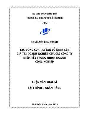 Tác động của tài sản cố định lên giá trị doanh nghiệp của các công ty niêm yết trong nhóm ngành công nghiệp
