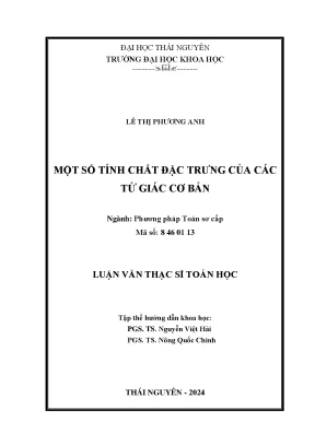 Một số tính chất đặc trưng của các tứ giác cơ bản