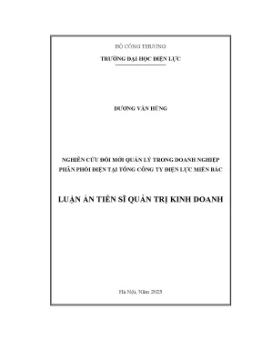 Nghiên cứu đổi mới quản lý trong doanh nghiệp phân phối điện tại tổng công ty điện lực miền bắc