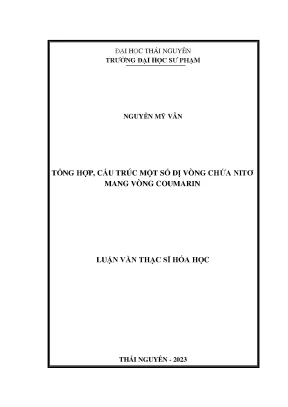 Tổng hợp cấu trúc một số dị vòng chứa nitơ mang vòng coumarin