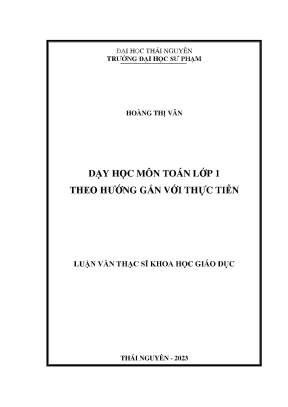 Dạy học môn toán lớp 1 theo hướng gắn với thực tiễn