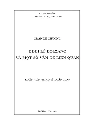 Định lý bolzano và một số vấn đề liên quan