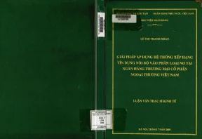 Giải pháp áp dụng hệ thống xếp hạng tín dụng nội bộ vào phân loại nợ tại ngân hàng thương mại cổ phần ngoại thương việt nam