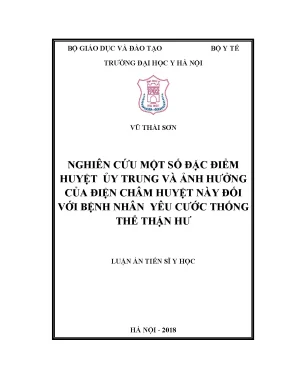 Nghiên cứu một số đặc điểm huyệt ủy trung và ảnh hưởng của điện châm huyệt này đối với bệnh nhân yêu cước thống thể thận hư
