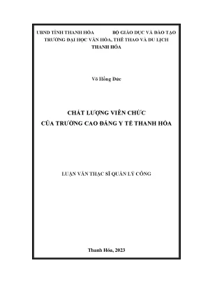 Chất lượng viên chức của trường cao đẳng y tế thanh hóa