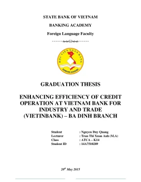 Enhancing efficiency of credit operation at vietnam bank for industry and trade vietinbank badinh branch