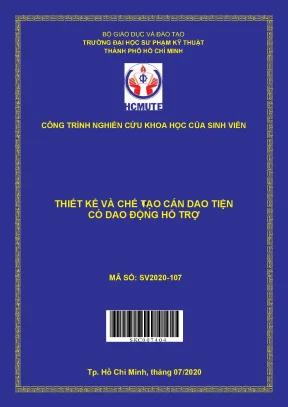 Đề tài thiết kế và chế tạo cán dao tiện có dao động hỗ trợ