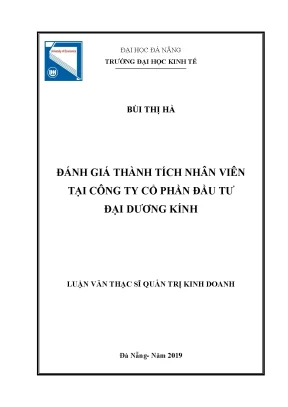 Đánh giá thành tích nhân viên tại công ty cổ phần đầu tư đại dương kính