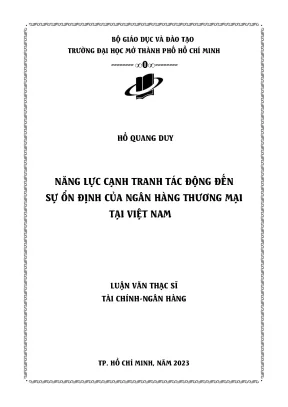 Năng lực cạnh tranh tác động đến sự ổn định của ngân hàng thương mại tại việt nam
