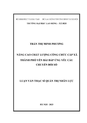 Nâng cao chất lượng công chức cấp xã thành phố yên bái đáp ứng yêu cầu chuyển đổi số