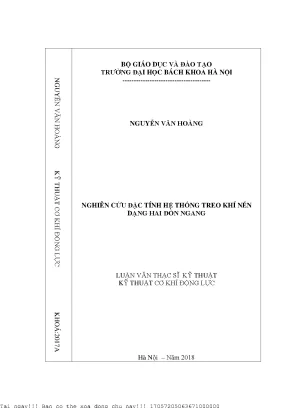 Nghiên ứu đặ tính hệ thống treo khí nén dạng hai đòn ngang