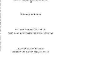 Phát triển thị trường thẻ ủa ngân hàng á châuacb chi nhánh vũng tàu