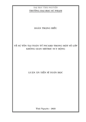 Về sự tồn tại toán tử picard trong một số lớp không gian metric suy rộng